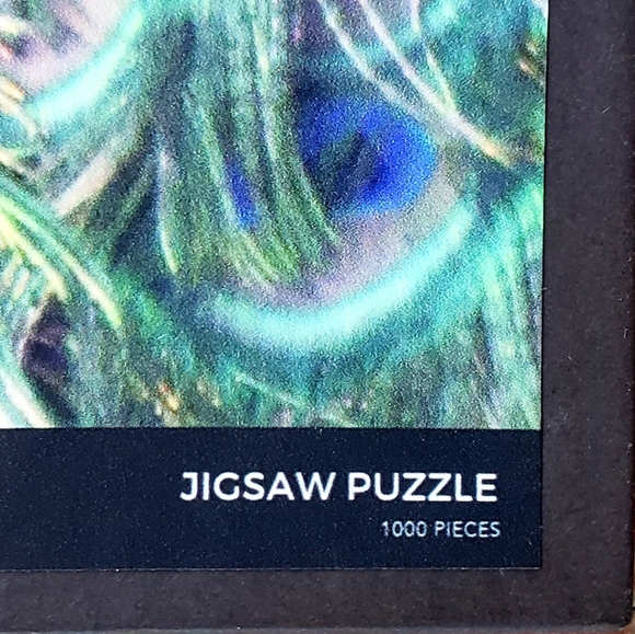 PUZZLE Peacock Plumage - 1000 Pieces - NWOT - One of a Kind - Picture 3 of 4